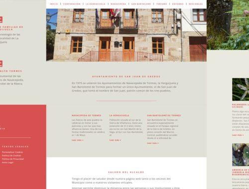 Página web para un ayuntamiento en Ávila