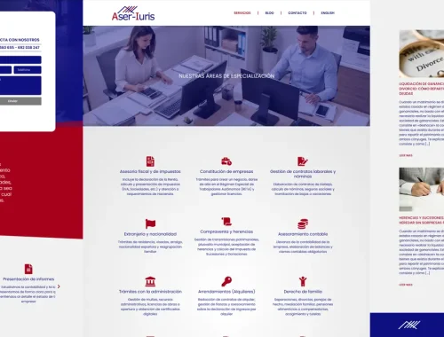 Diseño web para asesoría fiscal, contable, jurídica, laboral y urbanística